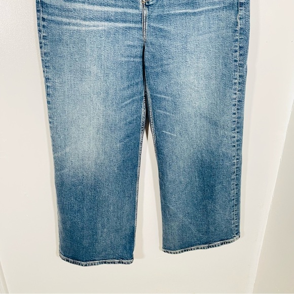 NWT Re/Done High Rise Wide Leg Crop Jeans Crafted Indigo Denim Size 32 - Picture 7 of 10